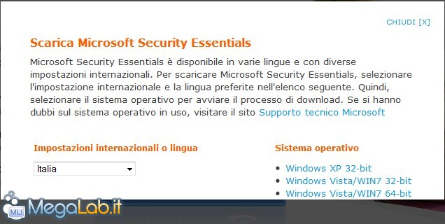 Microsoft Security Essentials: guida e prova pratica del nuovo antivirus  gratuito [MegaLab.it]