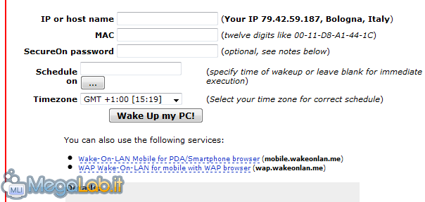Accendere un PC via rete utilizzando "Wake-on-LAN"