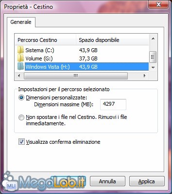 Ridurre la dimensione del cestino di Windows Vista [MegaLab.it]